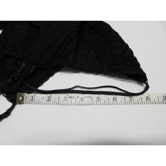 Wendy Glez black lace triangle chemise negligee - Picture 11 of 12